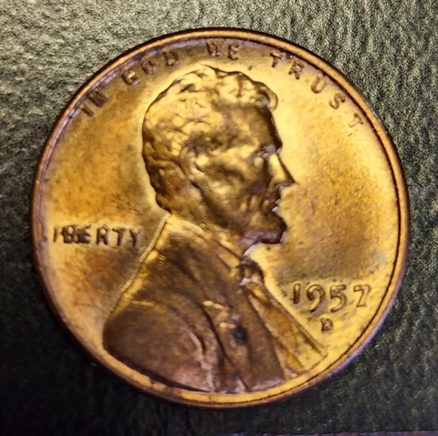 1957-D BU Lincoln Wheat Cent**ERROR D/D West and Die Break "BIE" II-F-4 Variety* Cover