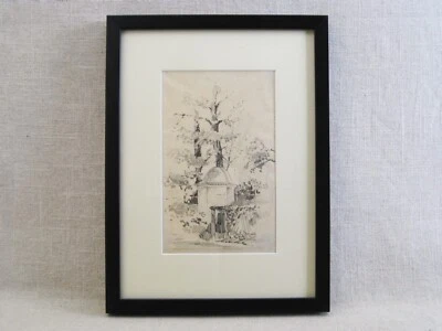 Architectural Drawing Rendering Original Alfred Lorenz Mell Framed Art Vintage - Image 1 of 4