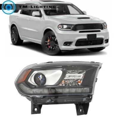 Faro delantero negro pasajero lado derecho para Dodge Durango 2016-2020 Foto 1 de 4