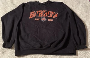JOE BURROW Cincinnati Football Gildan Softstyle Crewneck Sweatshirt Size L Mens - Picture 1 of 5