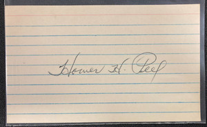 PLAYED 1927-'34 AUTO! BASEBALL SIGNED 3X5 CARD HOMER PEEL W/COA JSA AVAILABLE CF