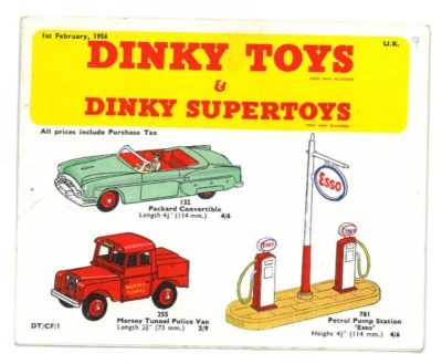 Dinky Toys 1956 Catalogue Leaflet February Ref 16/156/225 Inc Price List 8 Pages - Image 1 of 3