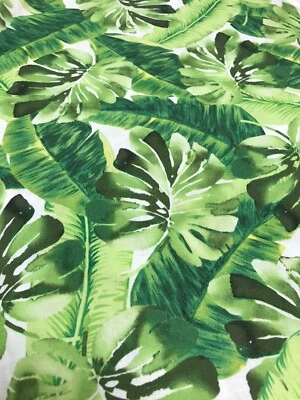 Green Leaf Fabric 13" x 40" Brother Sister Design Cotton Quilt Realistic F50 - Image 1 of 3
