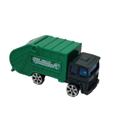 Camión de basura de reciclaje MMX Waste Management Motormax 6039 verde 1/64 Foto 1 de 4