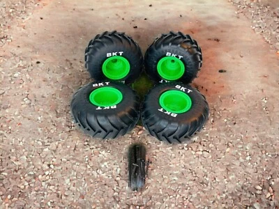 Grave Digger Monster Jam Replacement 5 .25” RC Truck Tires Wheels BKT Set of 4 - Image 1 of 4
