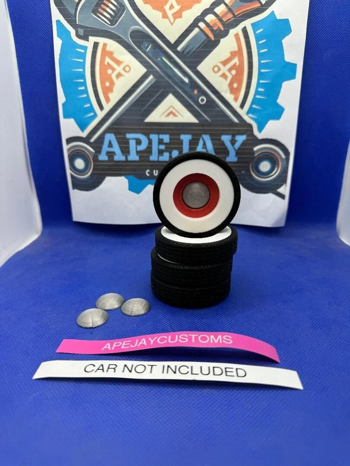 1 set of 4 custom wheels for tonka, structo, buddyl, buddy l, ertl, nylint, - Image 1 of 4