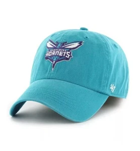 Size Small - Charlotte Hornets '47 Brand Franchise Fitted Hat Teal - Picture 1 of 2