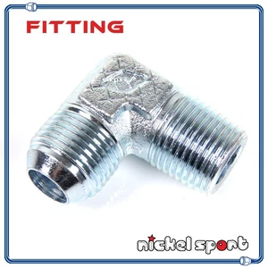 10AN AN10 to 1/2" NPT 90 Degree Fitting Adapter Male to Male - Picture 1 of 1