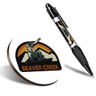 1 x okrągła podstawka i 1 długopis Beaver Creek Snowboard Mountain Logo #61162
