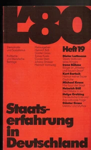 L´80 (Heft 19): Staatserfahrung in Deutschland (1981 Zeitschrift) - Imagen 1 de 1