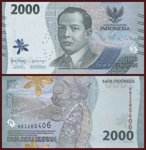 Indonesia 2000 Rupiah 2022 P-163a Uncirculated World Paper Money Currency - Picture 1 of 3