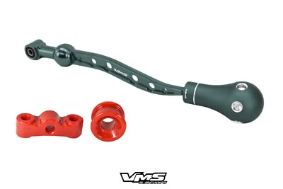 VMS PALANCA DE CAMBIOS CORTA PLATEADA + PERILLA DE CAMBIO DESGARRADA + BUJES PARA 90+ ACURA INTEGRA Foto 1 de 4