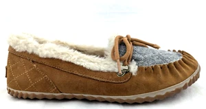 SOREL Womens Out N About Slippers Brown Gray Moccasin Slip on Shoes US 9.5/40.5* - Picture 1 of 12