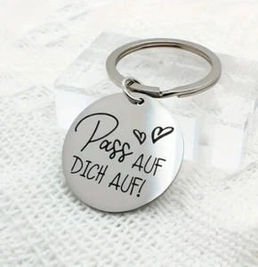 Schlüsselanhänger Pass auf dich auf / Liebe / Motivation / Achtsamkeit - Bild 1 von 5
