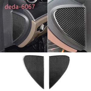 2x Cubierta de alfombrilla amortiguadora de puerta delantera de fibra de carbono para Benz Clase E W213 2016-22 - Imagen 1 de 16