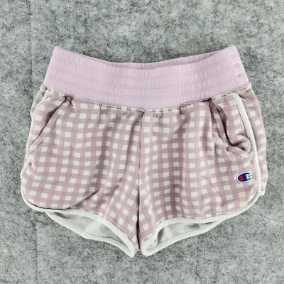 Champion Shorts Women Small Pink White Gingham 2 In Inseam - Image 1 of 4