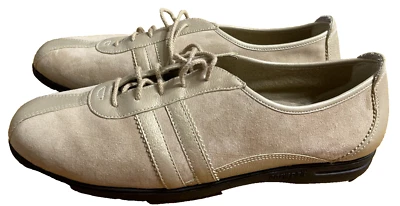 Easy Spirit Esoncue Sneakers Sz 10.5 M Leather Beige Gold Two Tone Lace Up - Image 1 of 4