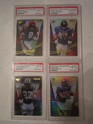 (11) 2000 COLL. EDGE SUPREME PSA 9 GRADED FOOTBALL CARDS (1 IS 8) - TUB ABB - Image 1 of 4