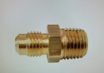 NEW!!  EVERBILT 3/8 in. Flare x 1/2 in. MIP Brass Adapter Fitting   - Image 1 of 3