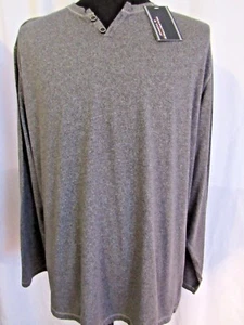 ROUNDTREE & YORKE MENS GRAY LONG SLEEVE SHIRT 2 BUTTONS SIZE X-LARGE NWT - Foto 1 di 4