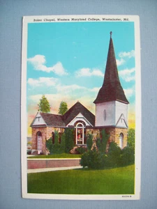 Baker Chapel, Western Maryland College, Westminister, Md. Postkarte - Bild 1 von 2