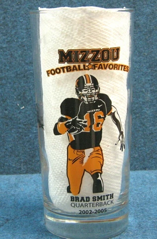2010 Mizzou Tigers Tumbler Drink Glass- Mizzou Football Favorites - Brad Smith Cover