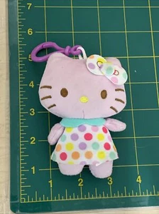 Juego de llaveros de felpa Sanrio Hello Kitty nuevo llavero muñeca puntos púrpuras - Imagen 1 de 1