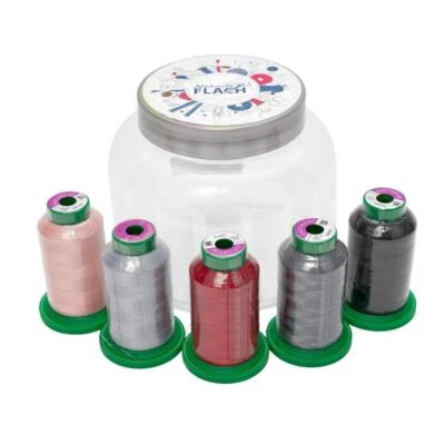 Isacord Stickgarn-Box "Beauty & Wellness" (5 Farben/ 1000 m) Maschinenstickgarn - Bild 1 von 4