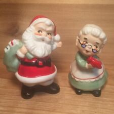 Vintage Santa & Mrs. Claus Salt & Pepper Shakers Lefton's Figurines Japan