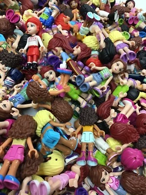 LEGO FRIENDS MINIFIGURES W/ HAIR CUTE GIRL FEMALE RANDOM FIGS $2.25 PER FIGURE - Image 1 of 4
