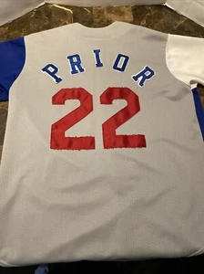 Chicago Cubs #22 Mark Prior Sewn Gray Button Down Adult Large Jersey MLB - Picture 1 of 4