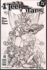 TEEN TITANS #1 DC 2003 MICHAEL TURNER 4TH PRINTING SKETCH VARIANT COVER JOHNS NM