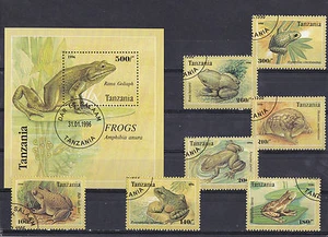 Q1172 - Tanzania 1996 - Block + Set - Dieren/Animals/Tiere (Kikkers/Frogs) - Foto 1 di 1