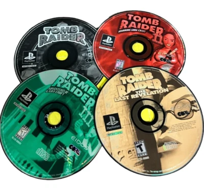 Sony PlayStation 1 PS1 диск только Tomb Raider I II III последние откровения лот X - Изображение 1 из 4