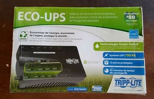 TRIPP LITE ECO750UPS UPS 750VA 450W ECO BACK UP 120V - Picture 1 of 5