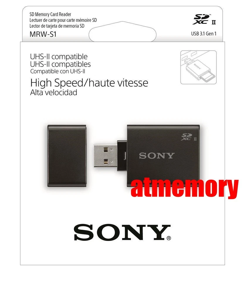 Sony SD SDHC SDXC High Speed Card Reader MRW-S1 UHS-II USB3.1 Genuine - Image 1 of 1