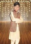Eid Boys Kurta Salwaar Kameez 3 Piece Waistcoat set, size 12 to 26 wedding