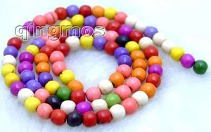Cuentas redondas multicolores turquesa de 4 mm para hacer joyas hágalo usted mismo cadena 15" los518 - Imagen 1 de 4