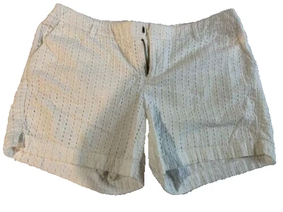 Pantalones Cortos Para Mujer Merona Con Bolsillos Talla 10 Blanco Elegante-Inforual Cierre Estacional Foto 1 de 4