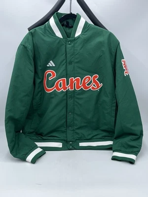 阿迪达斯迈阿密飓风教练夹克男式大号绿色手杖HS8536 — 第 1/4 张图片