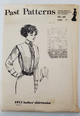 Blusa cintura camisa 1911 damas patrones pasados Fig.400 talla 10 patrón sin cortar Foto 1 de 3
