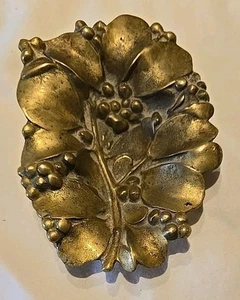 Vintage Virginia Metall Handwerker Messing Mistelzweig Schmuck/Aschenbecher 1956 4-36 Schale - Bild 1 von 2