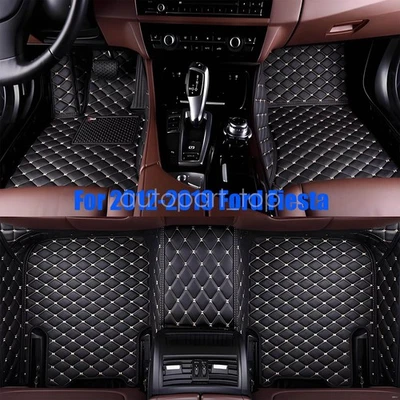 3PCS For 2012-2019 Ford Fiesta Car Floor Mats Liners Set Leather All Surround - Изображение 1 из 4