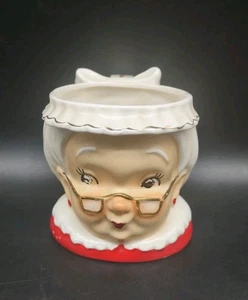 Taza cara señora Claus vintage izquierda - taza de café de Navidad de 3,5" *LEER* - Imagen 1 de 10