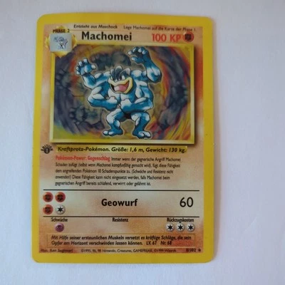 Machomei 1st ED Pokemon German Base Set 8/102 Machamp Holo NM - Image 1 of 4