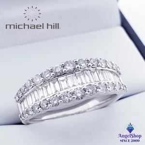 MICHAEL HILL 14ct White Gold Ring 14K Diamond Ring 1.00ct Size L1/2 Value $4600 - Picture 1 of 8