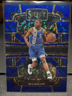 2023-24 Panini Select Concourse Blue Disco Prizm /25 De'Aaron Fox #49 *Jersey #* - Image 1 of 2