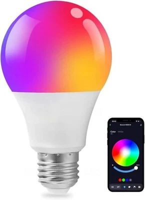 WiFi RGB Smart LED Light Bulb for Apps by iOS Android Amazon Alexa Google Home - Image 1 of 4