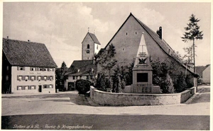 AK STETTEN A. K. MARKT, Kriegerdenkmal, Kirche, Straße 30er - Picture 1 of 1