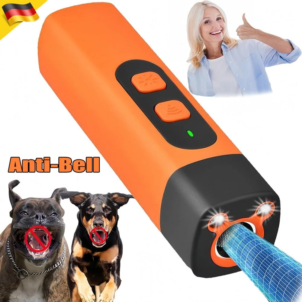 Anti-Bell-Gerät Für Hunde - 3 Ultraschall-Modi, 15 M Reichweite, Wasserdicht & Wiederaufladbar, Für Drinnen & Draußen